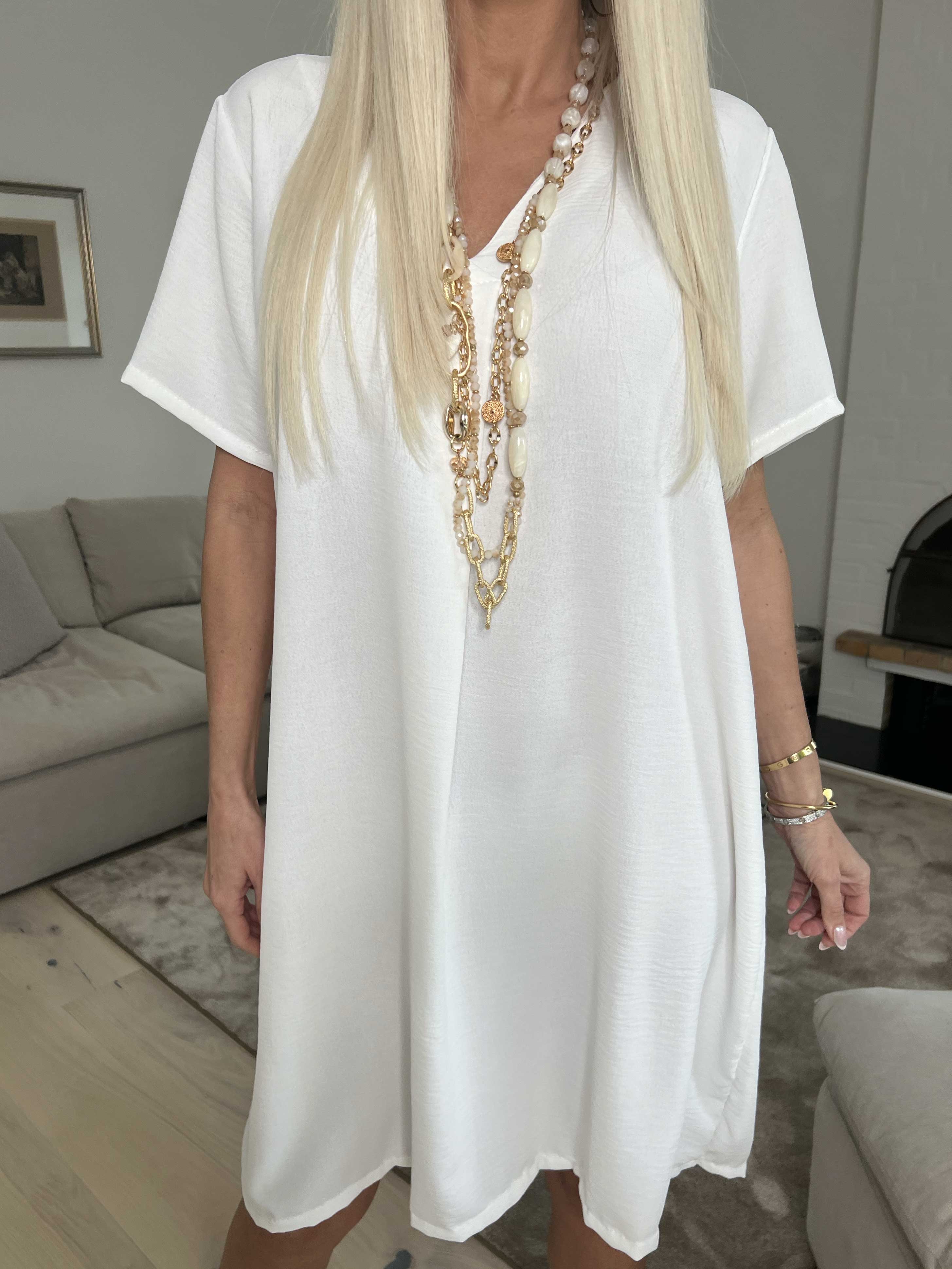 Eldina - Lätt enfärgad tunikaklänning